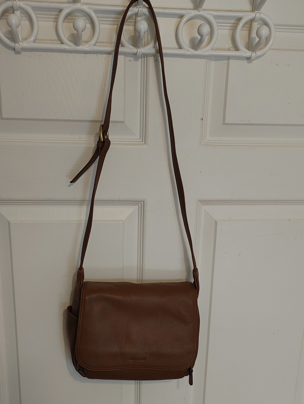 Aurielle Tan Leather Shoulder Bag